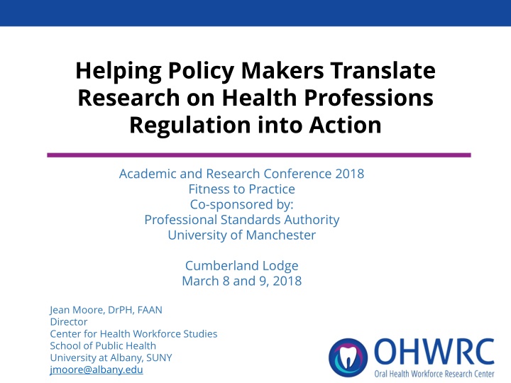 helping policy makers translate research