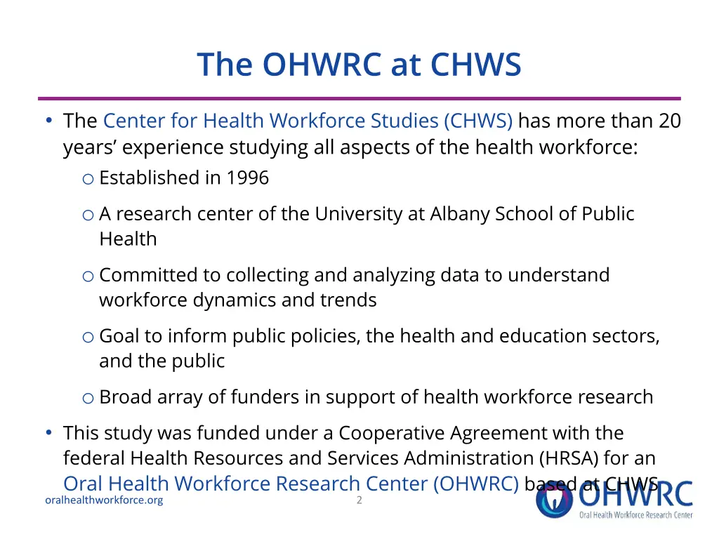 the ohwrc at chws