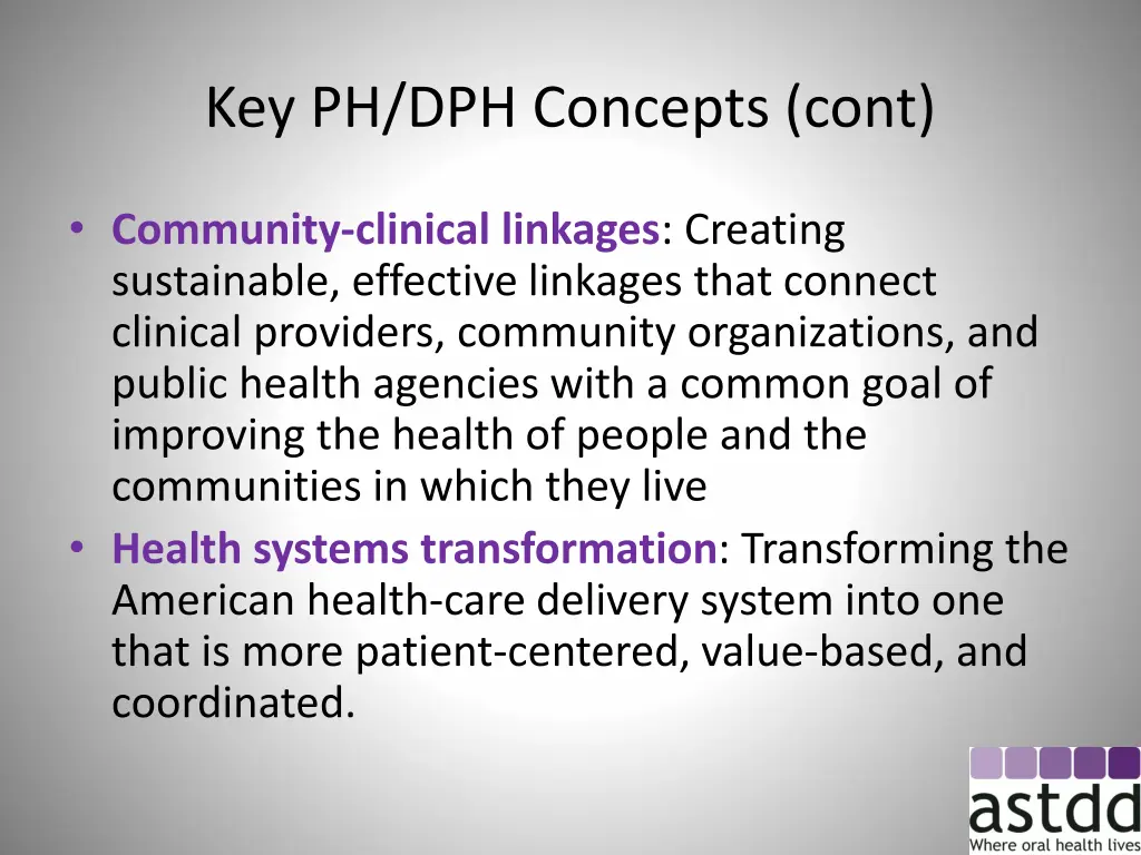 key ph dph concepts cont 2