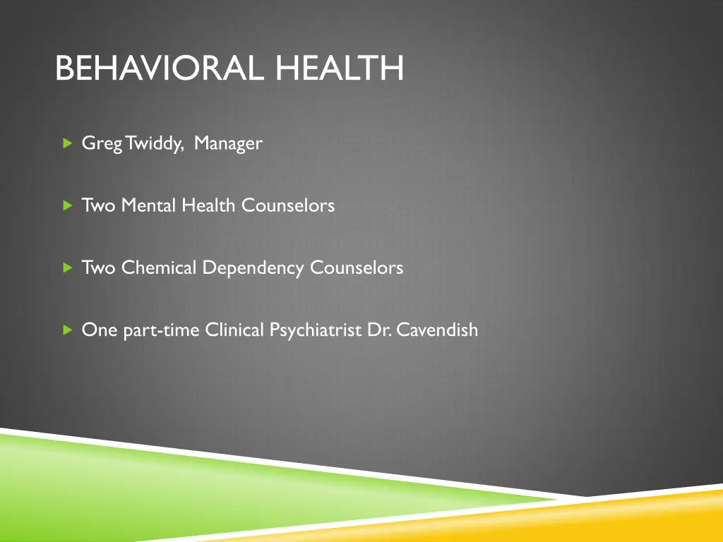 behavioral health