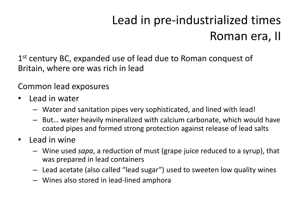 lead in pre industrialized times 1