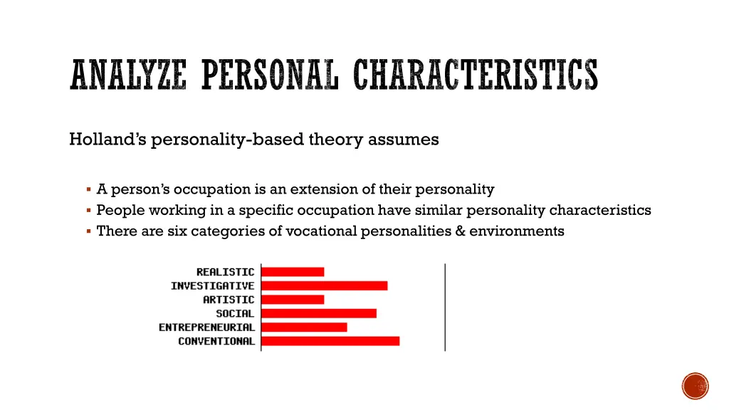 analyze personal characteristics