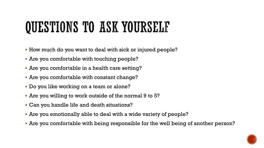 questions to ask yourself