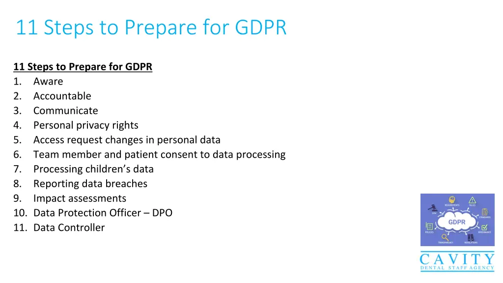 11 steps to prepare for gdpr