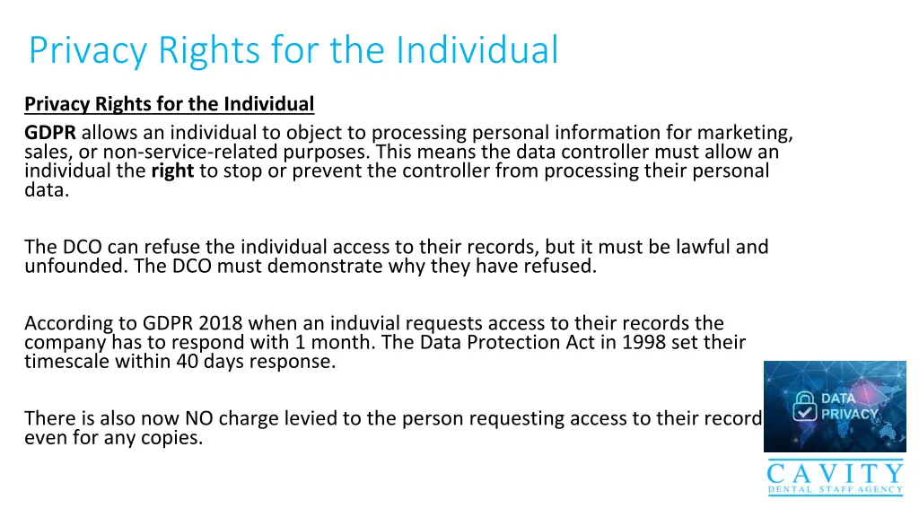 privacy rights for the individual