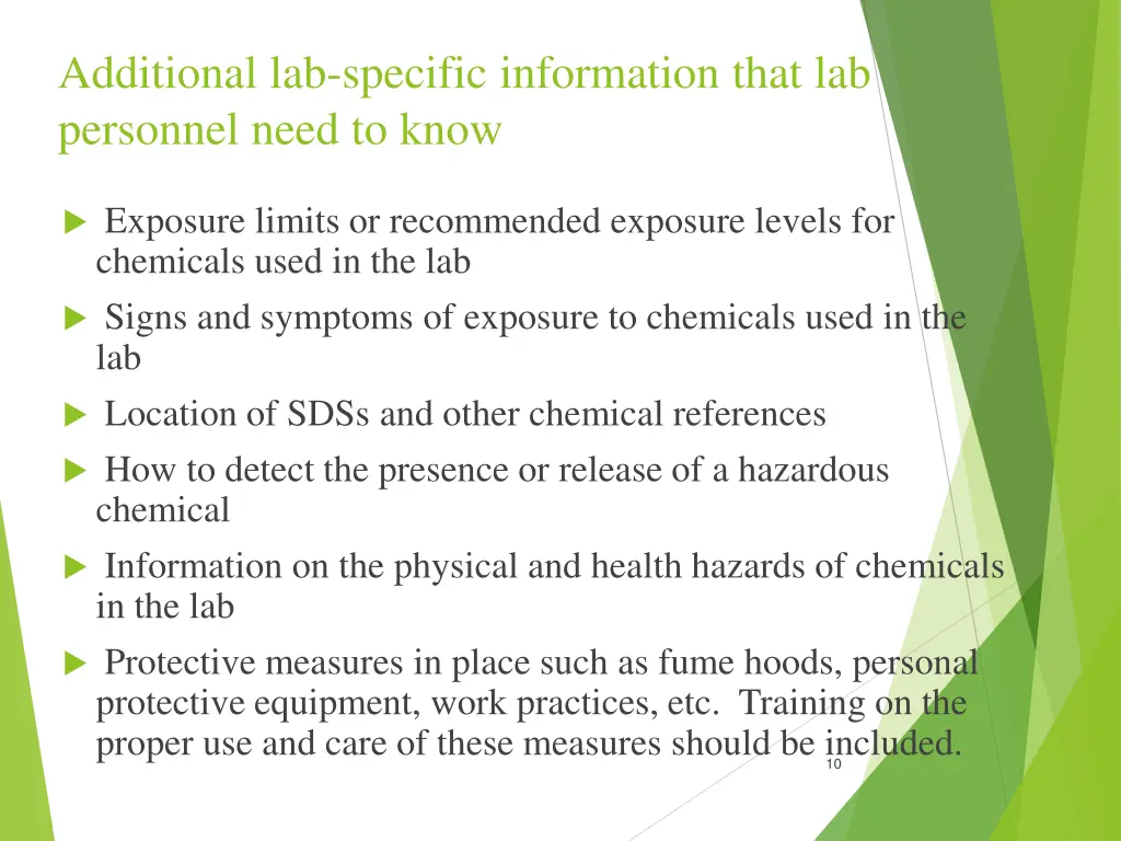 additional lab specific information that