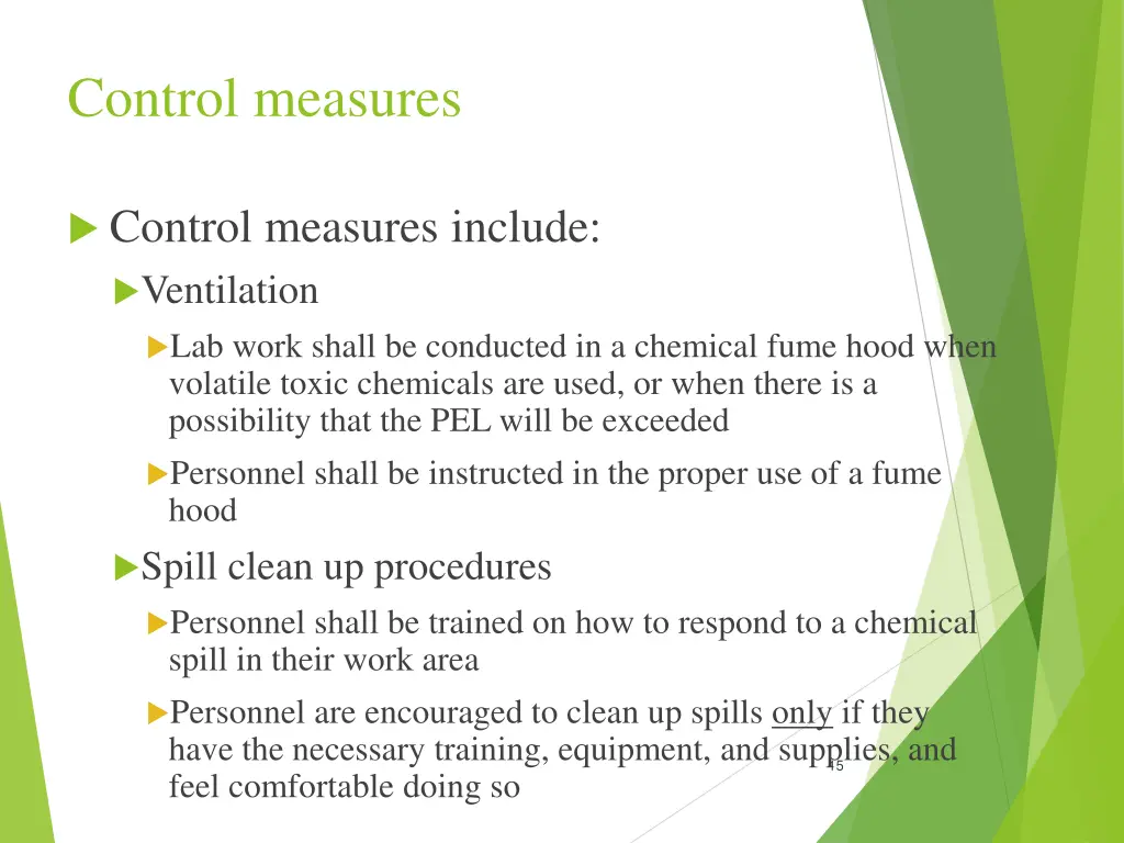 control measures