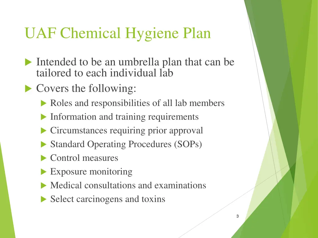 uaf chemical hygiene plan