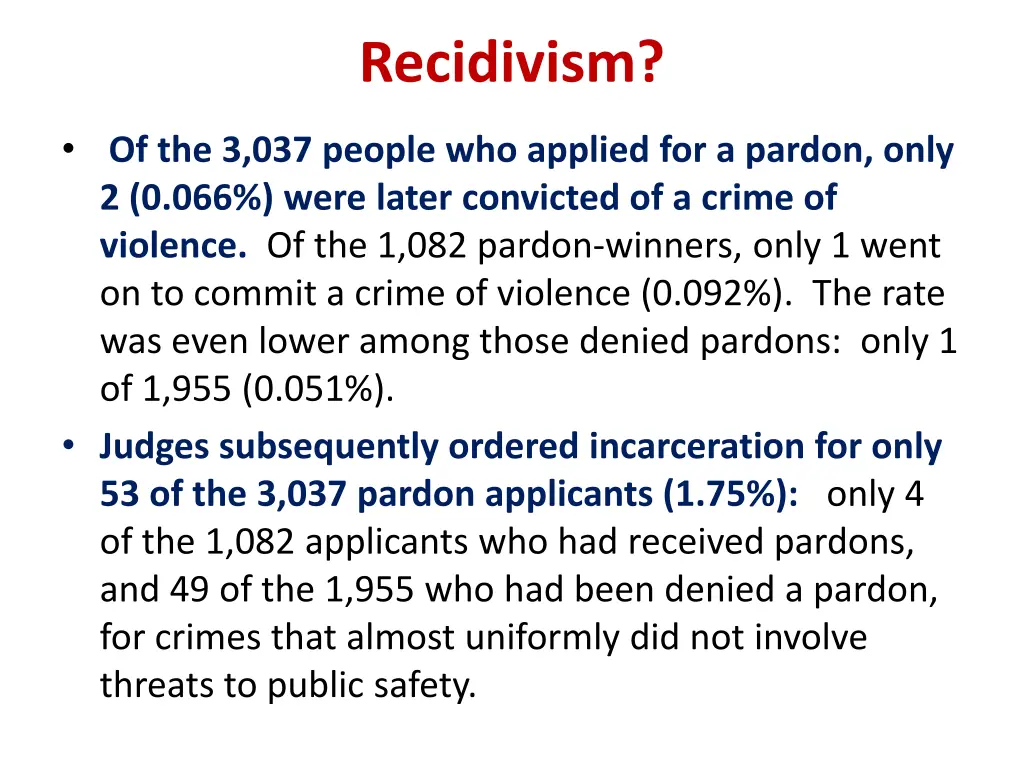 recidivism