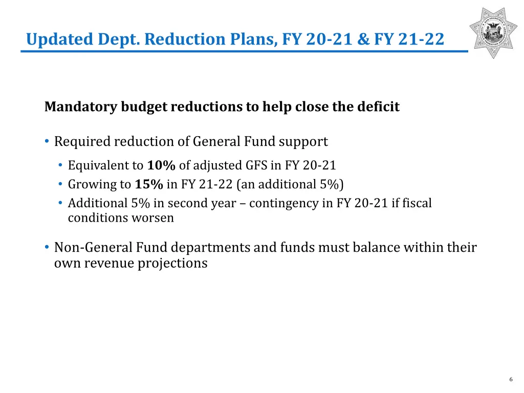 updated dept reduction plans fy 20 21 fy 21 22