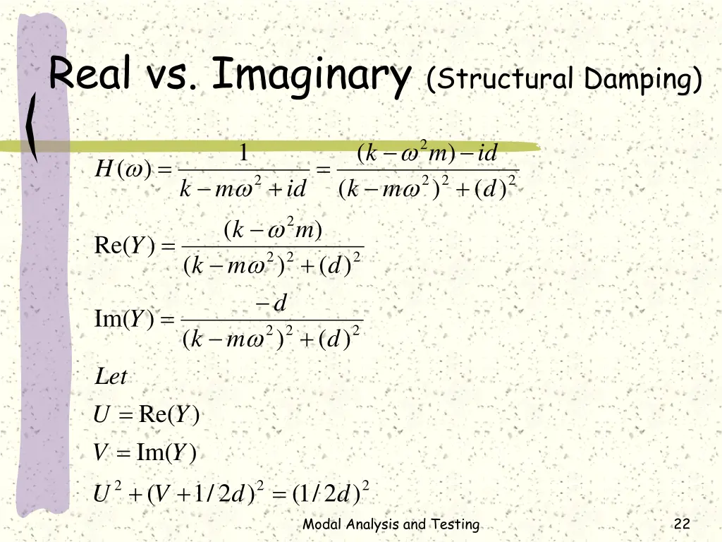 real vs imaginary structural damping 1