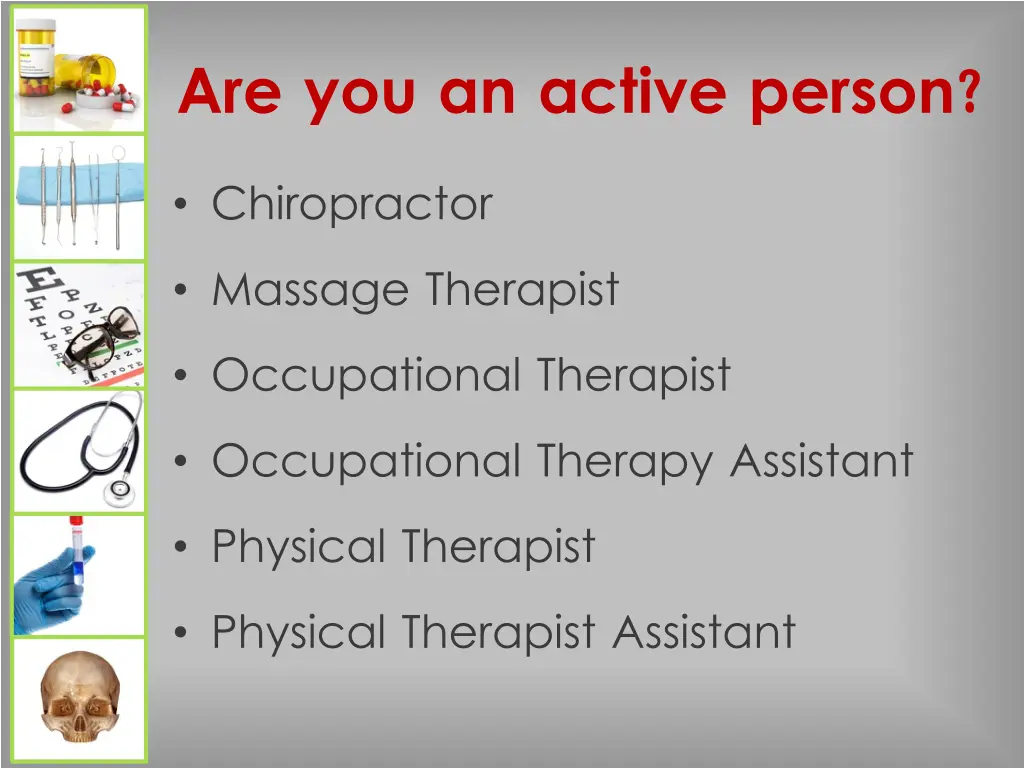 are you an active person