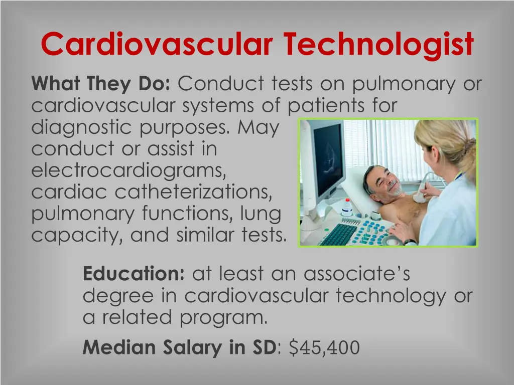 cardiovascular technologist what they do conduct