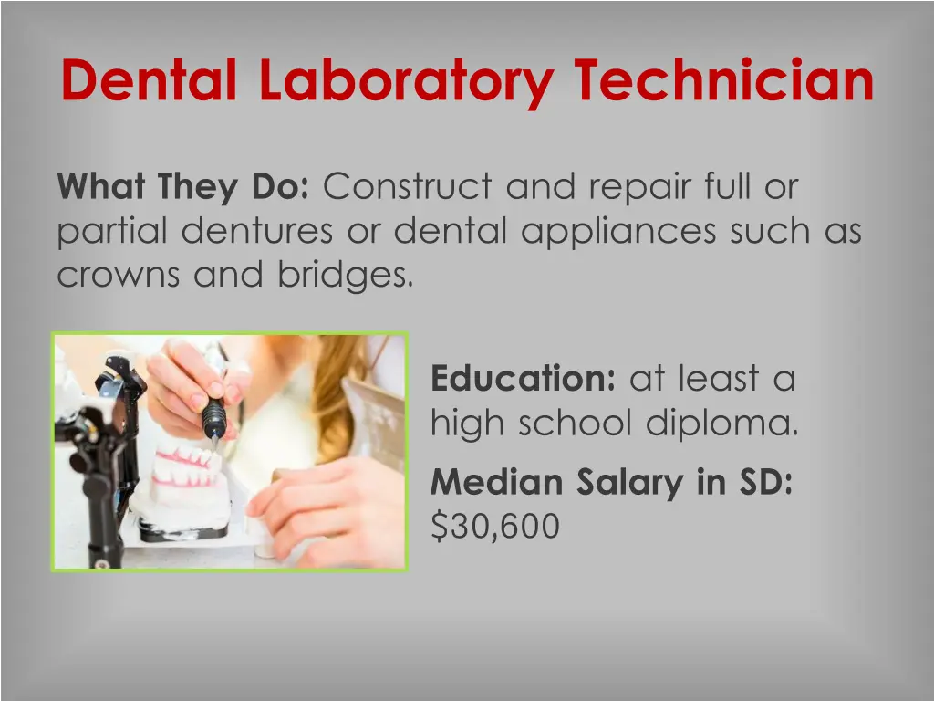 dental laboratory technician