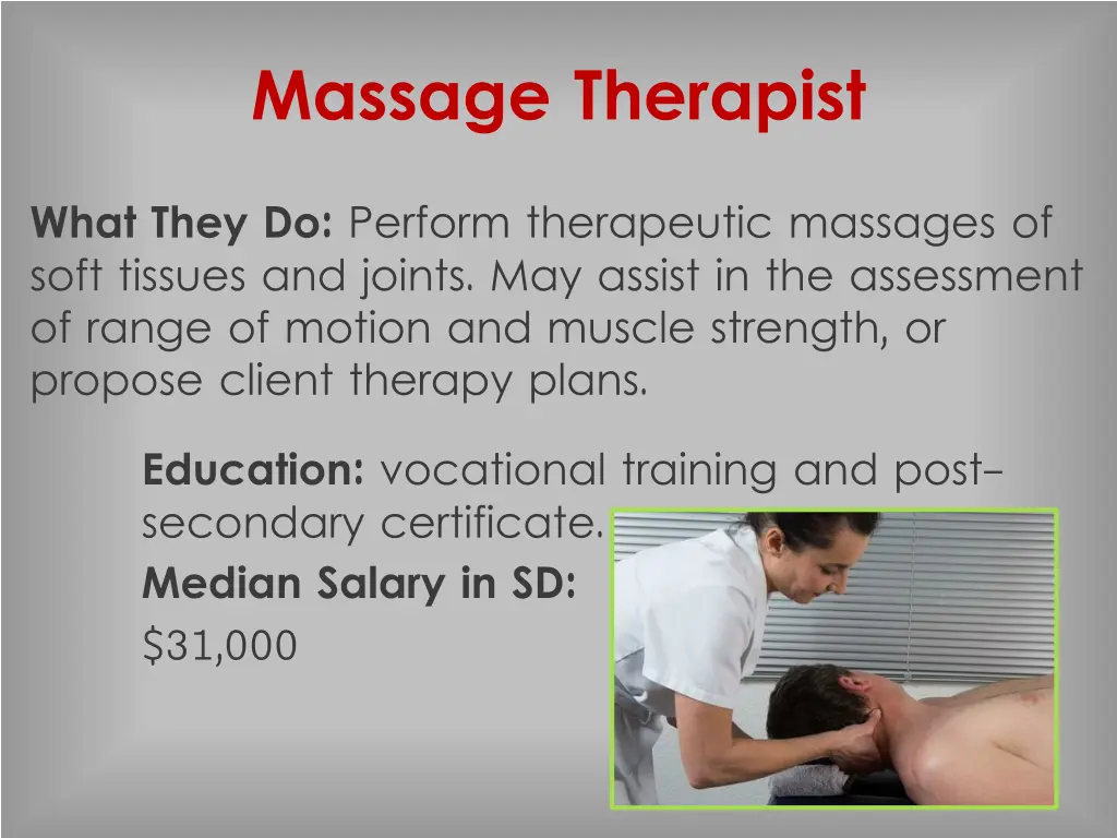 massage therapist