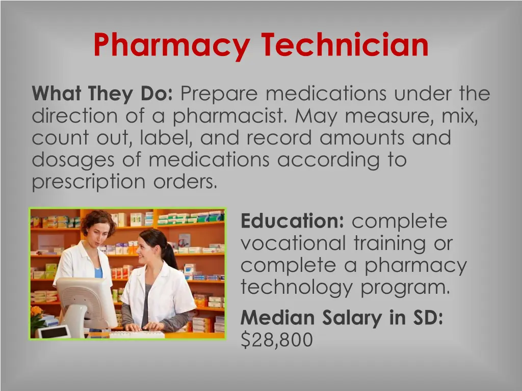 pharmacy technician