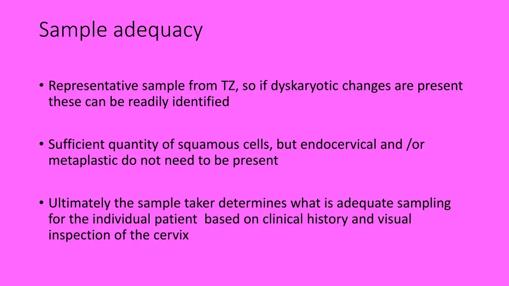 sample adequacy