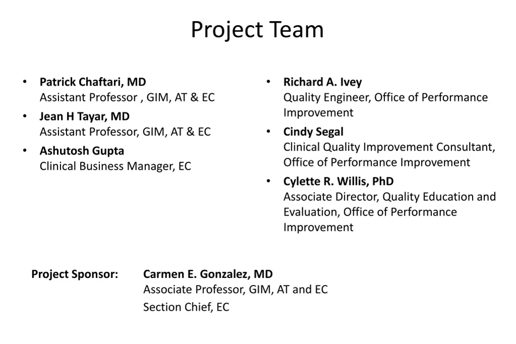 project team