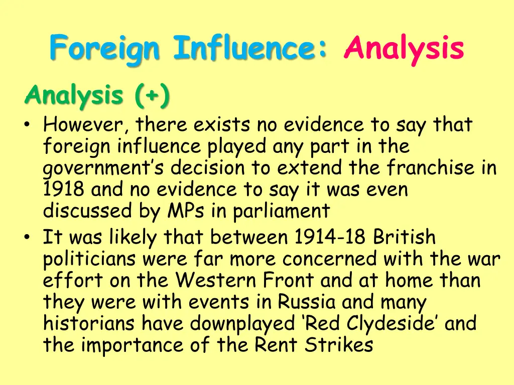 foreign influence analysis 1