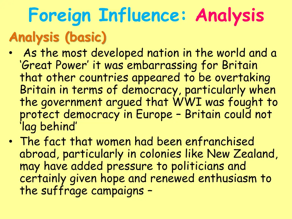 foreign influence analysis