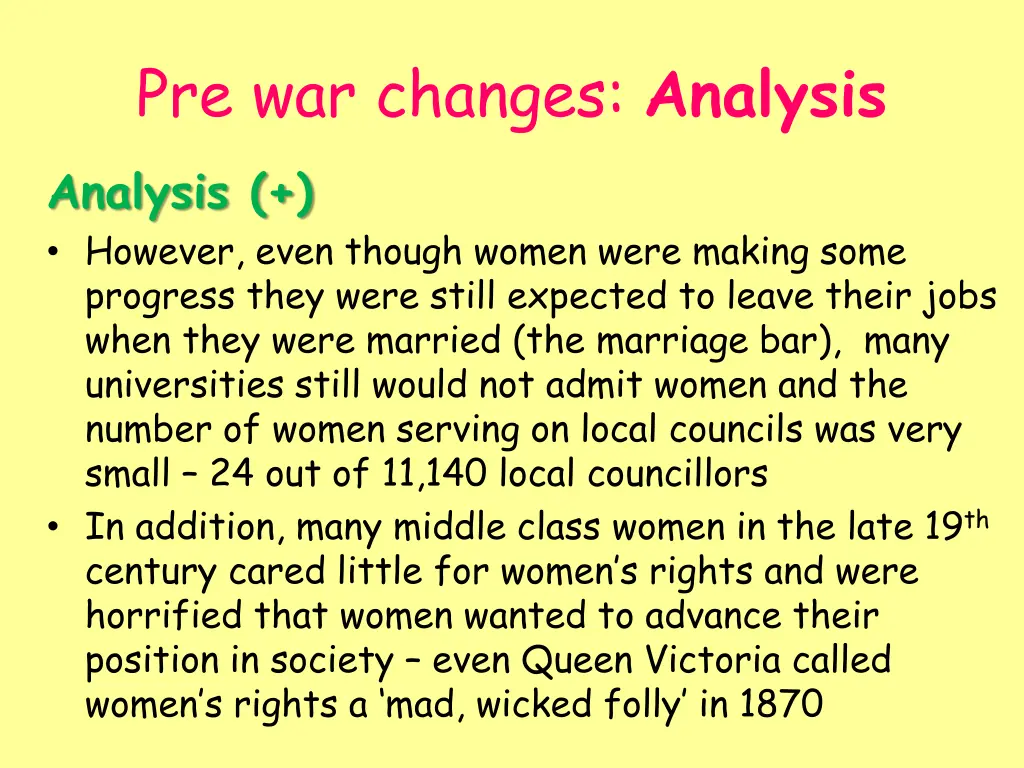 pre war changes analysis 1