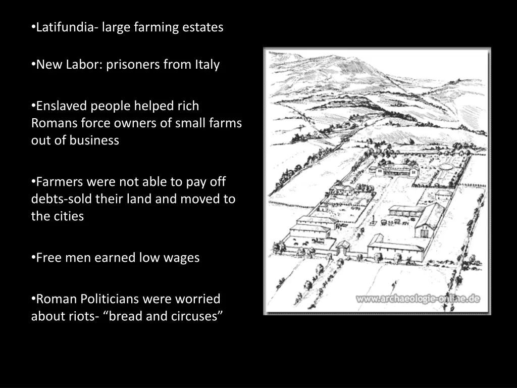 latifundia large farming estates