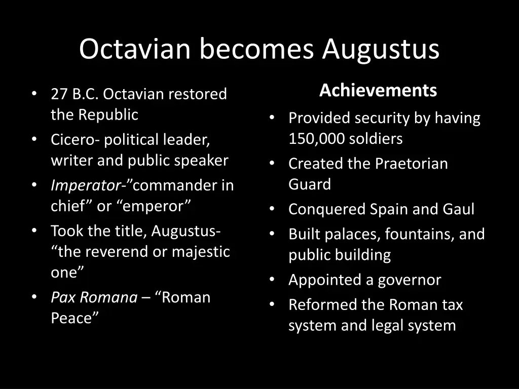 octavian becomes augustus