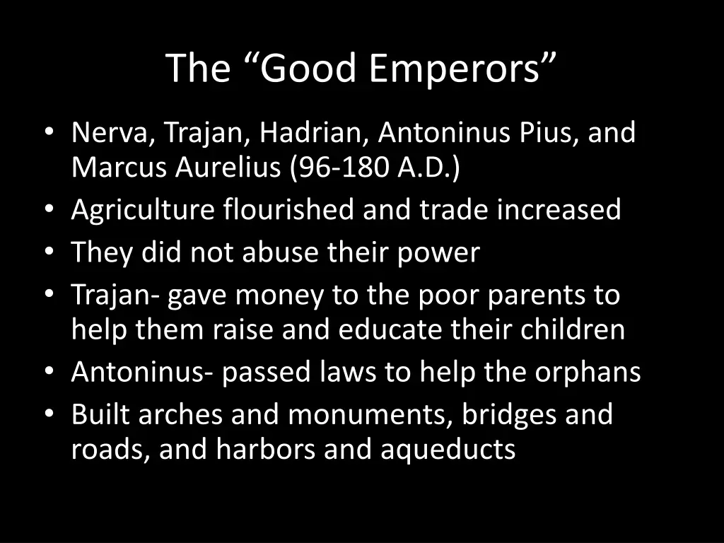 the good emperors