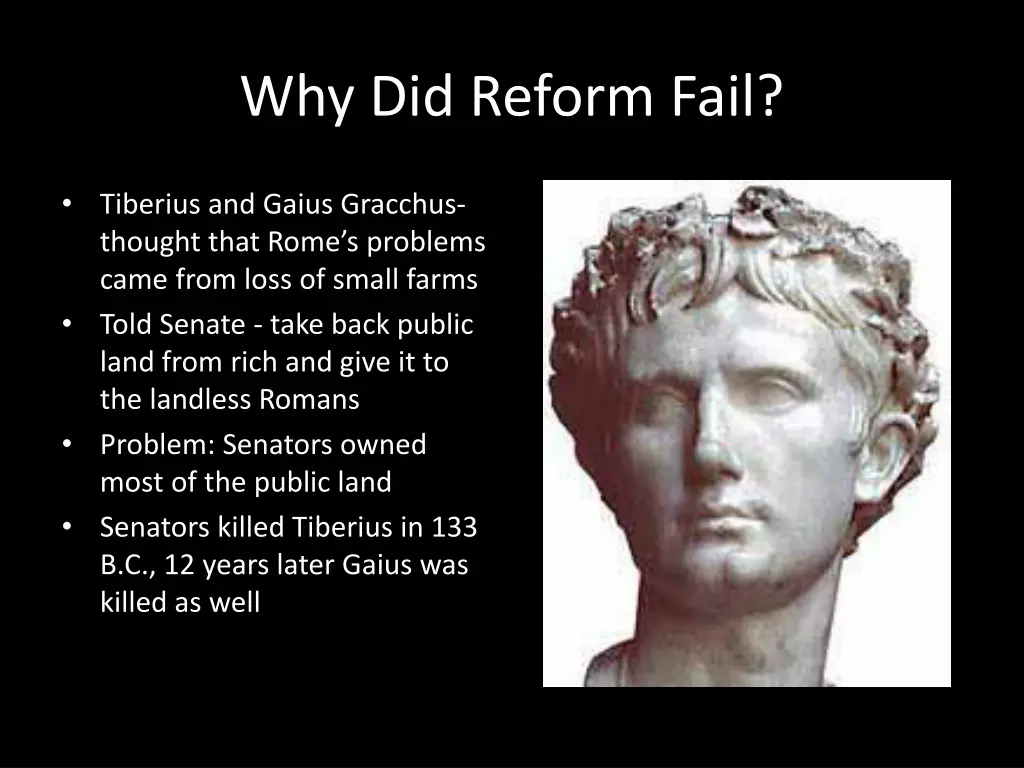 why did reform fail