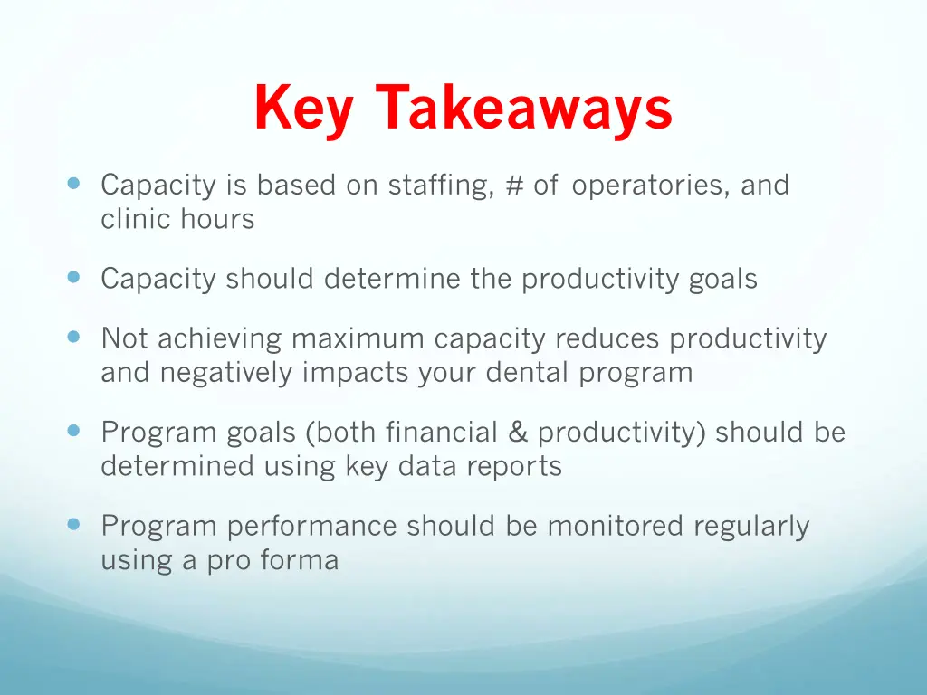 key takeaways