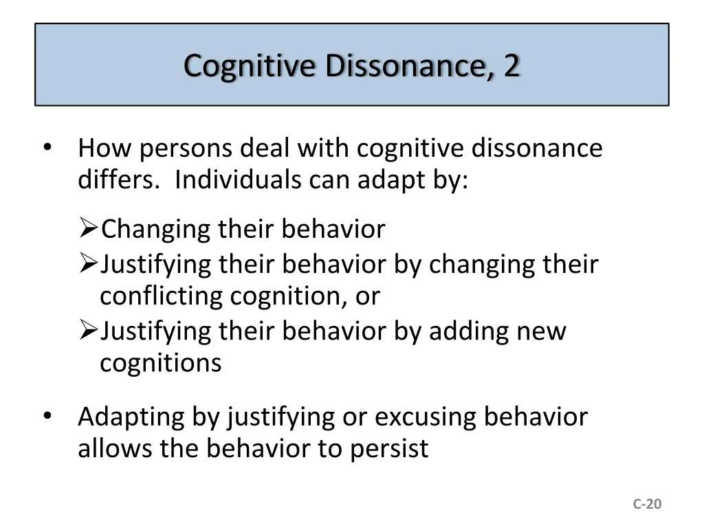 cognitive dissonance 2