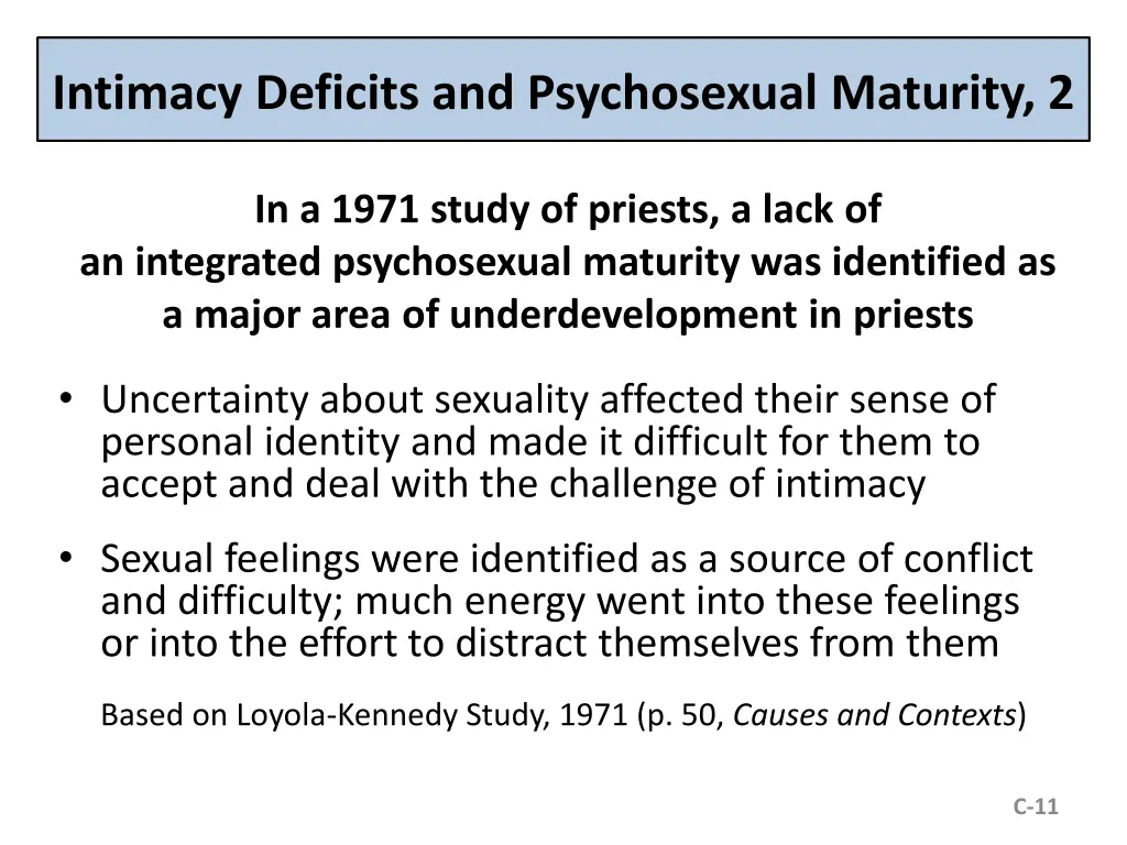 intimacy deficits and psychosexual maturity 2