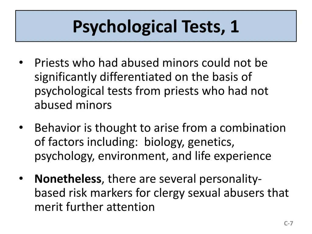 psychological tests 1