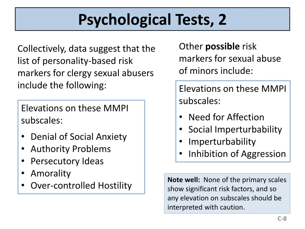 psychological tests 2