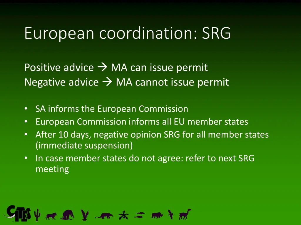 european coordination srg