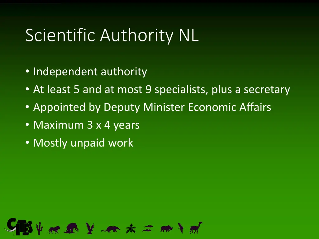 scientific authority nl