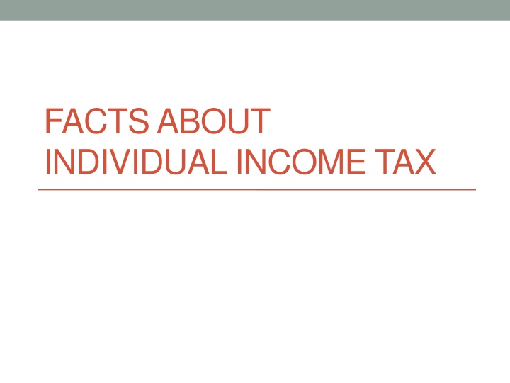 facts about individual income tax