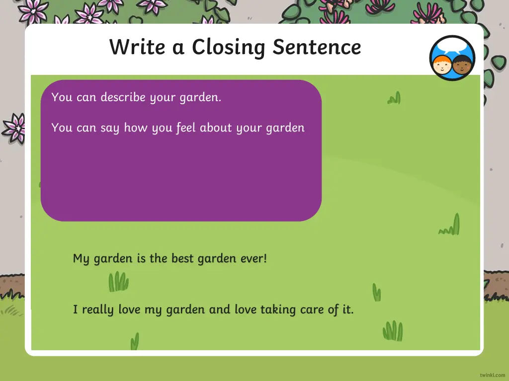 write a closing sentence