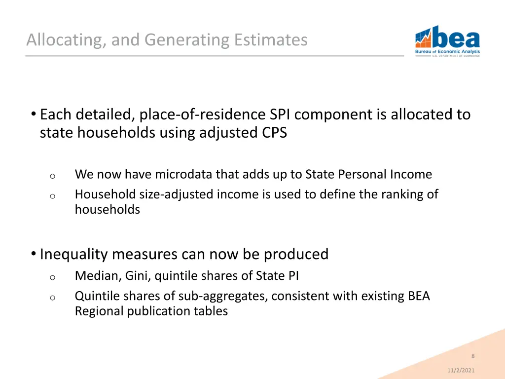 allocating and generating estimates