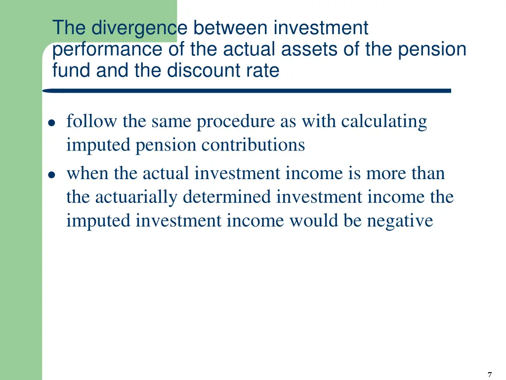 the divergence between investment performance