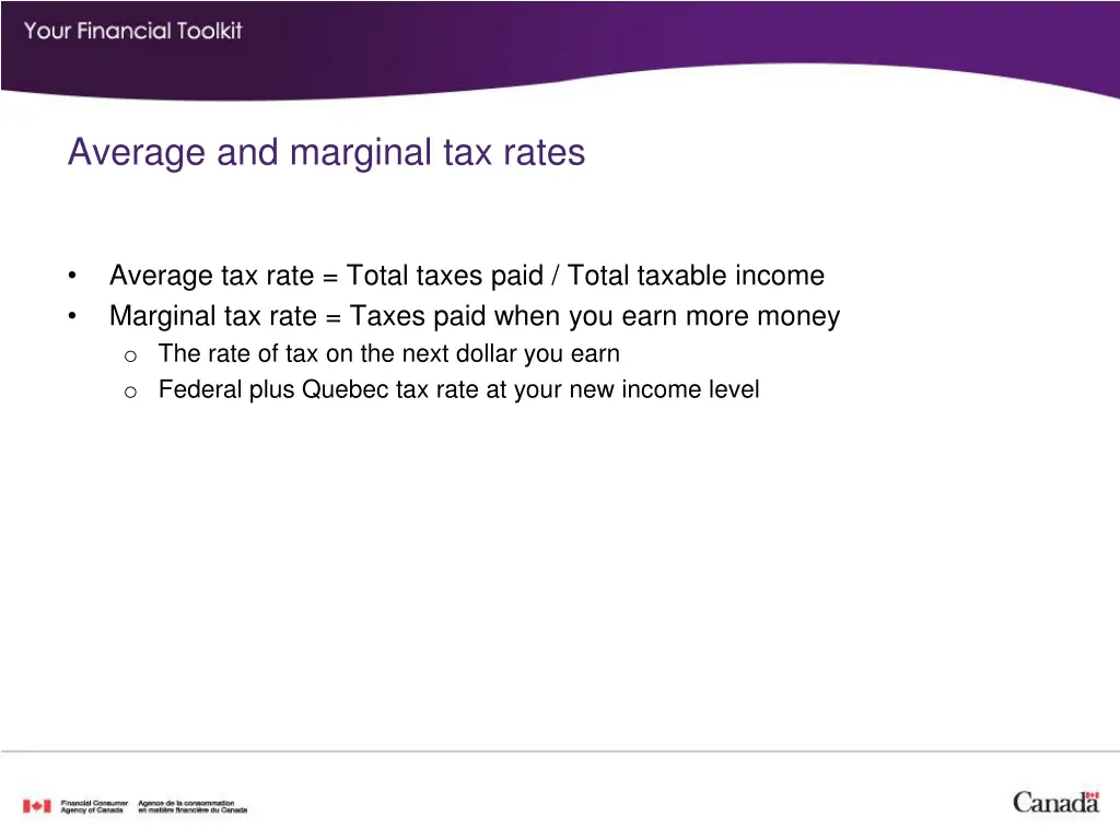 average and marginal tax rates