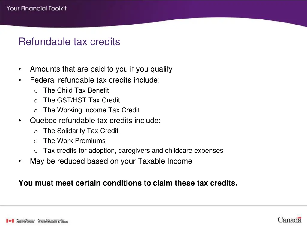 refundable tax credits