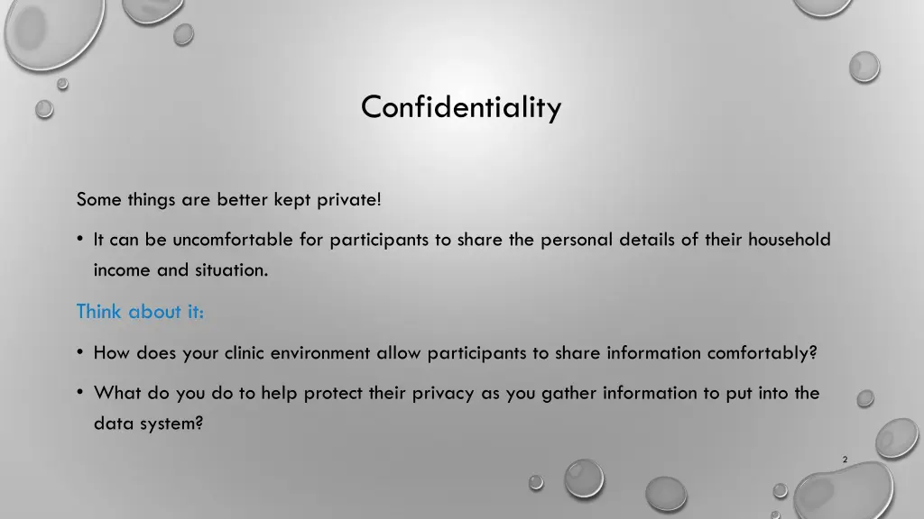 confidentiality