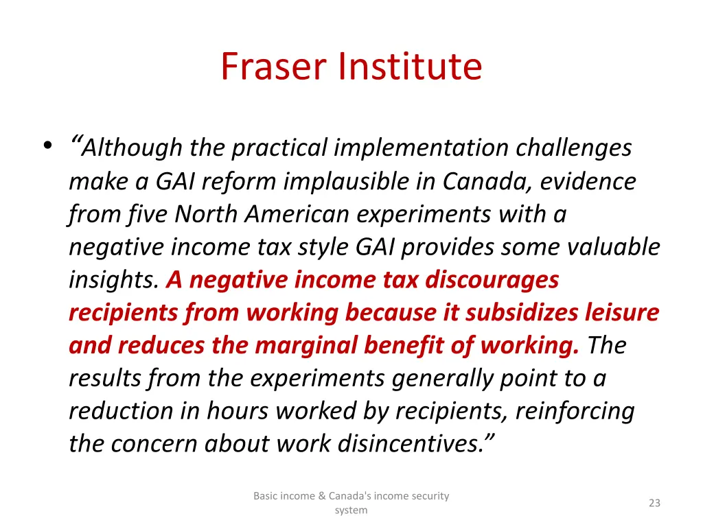 fraser institute