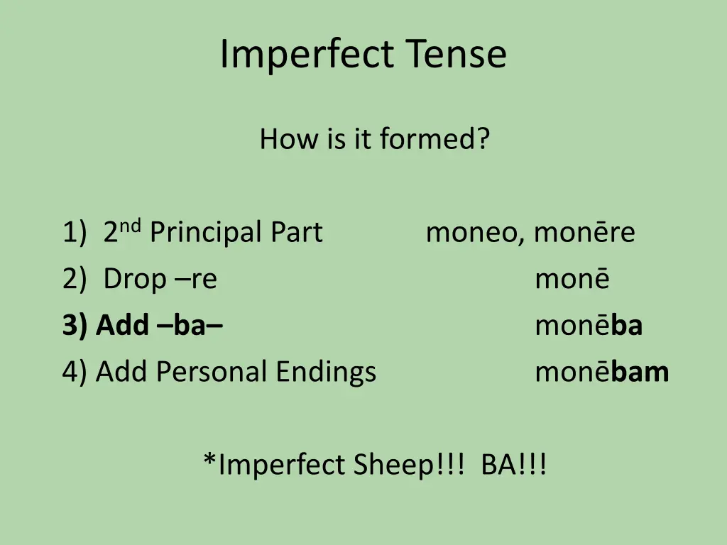 imperfect tense 1