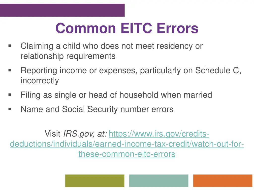 common eitc errors