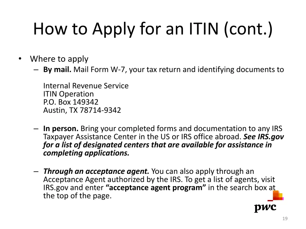 how to apply for an itin cont