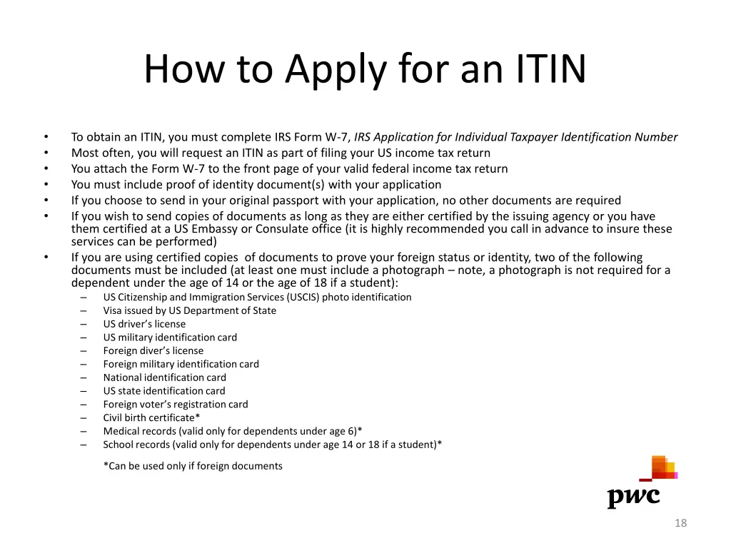 how to apply for an itin