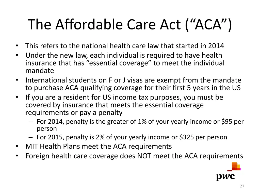 the affordable care act aca