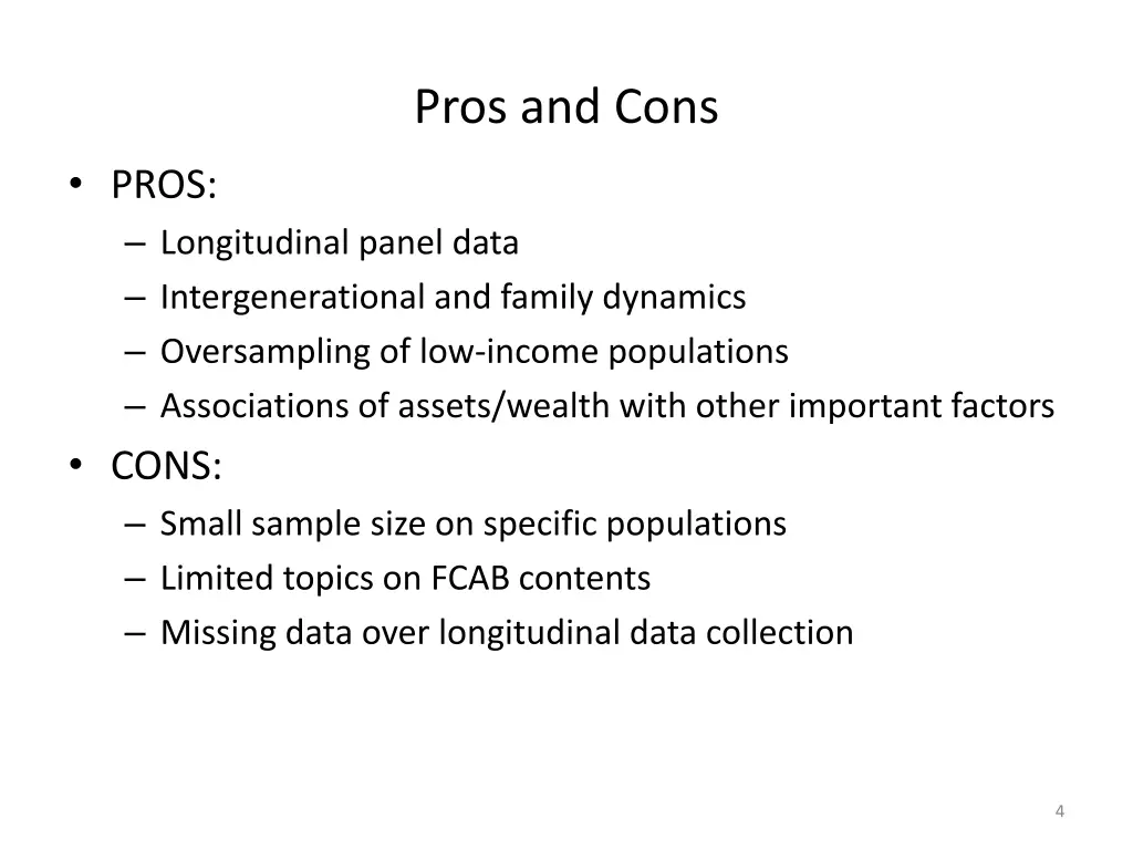 pros and cons